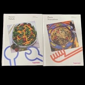 NEW Lot 2 Vintage Tupperware Cookbooks Favorites Savory Salads / Pasta Sensation